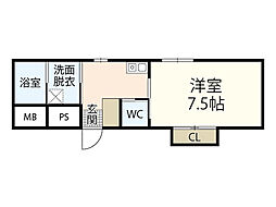 FSBldg 1Kの間取図画像