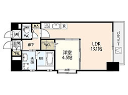 AlberοGrande城北 1LDKの間取図画像