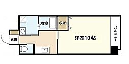 オーシャン仁保新町 1Kの間取図画像