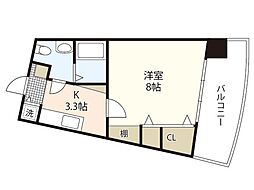 サンクレスト 1Kの間取図画像