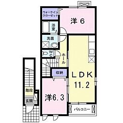 クライスA 2LDKの間取図画像