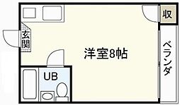 サンライズ五観橋1 ワンルームの間取図画像