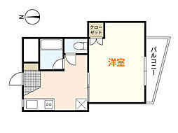 フェリーチェ大町駅前 1DKの間取図画像