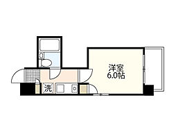 ダイアパレス比治山パークサイド 1Kの間取図画像