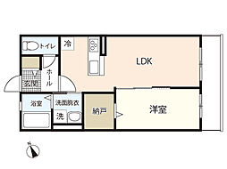 エルディムK 1LDKの間取図画像