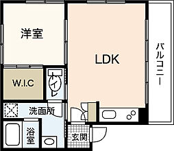 平岡ファミリー 1LDKの間取図画像