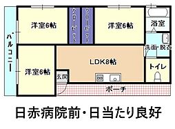 第8平勝ビル 3LDKの間取図画像