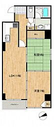 ベルソーレ松本 2LDKの間取図画像