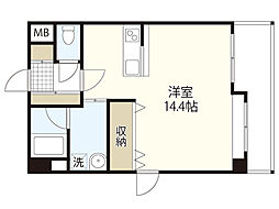 シティハイツ西霞 ワンルームの間取図画像