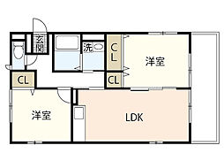 レトアGO 2LDKの間取図画像