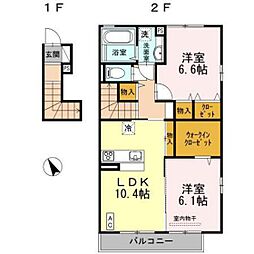 グリーンスフィア 2LDKの間取図画像