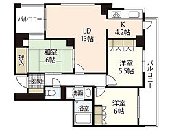 サーパス己斐西町 3LDKの間取図画像