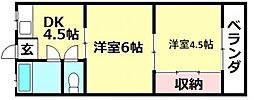佐古ビル 2DKの間取図画像