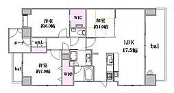 パークナード平和大通り 3LDKの間取図画像