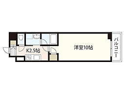 エイトバレー37 1Kの間取図画像