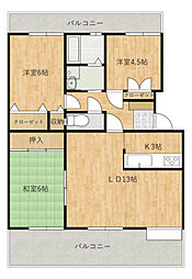 Yビル 3LDKの間取図画像
