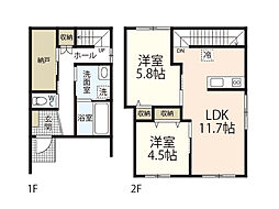 plano矢賀 2LDKの間取図画像