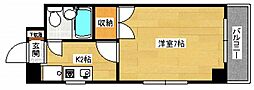 アベニュー西山 1Kの間取図画像