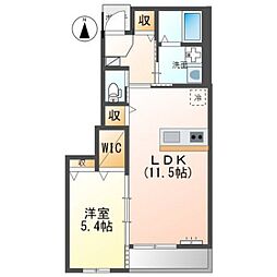 ケツァール 1LDKの間取図画像