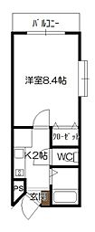 アクシス翠町 1Kの間取図画像