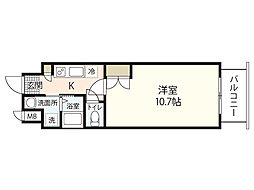 第29やたがいビル 1Kの間取図画像