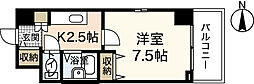 EFT広瀬北町 1Kの間取図画像
