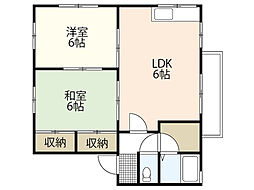 ハイカムール入川 2LDKの間取図画像