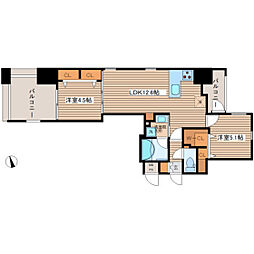 ANGRACE昭和町 2LDKの間取図画像