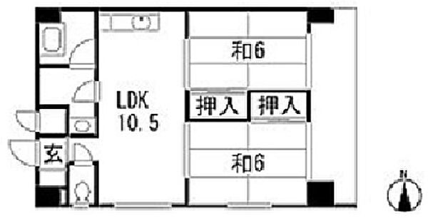 第3佐野ビル ｜広島県広島市南区松川町(賃貸マンション2LDK・8階・50.22㎡)の写真 その2