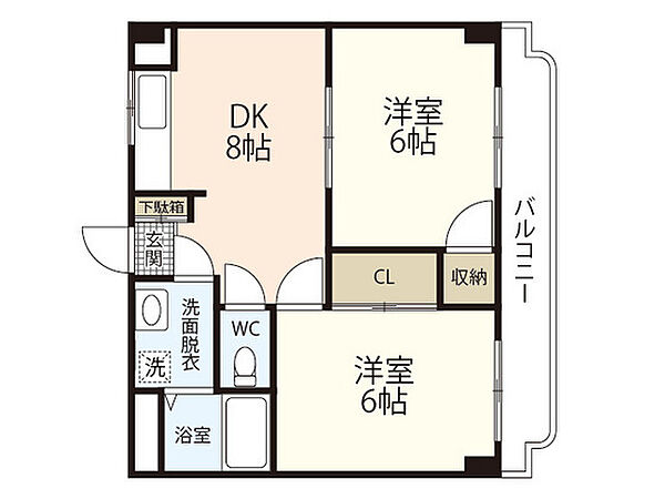 フェニックス翠 ｜広島県広島市南区翠5丁目(賃貸マンション2DK・3階・42.90㎡)の写真 その2