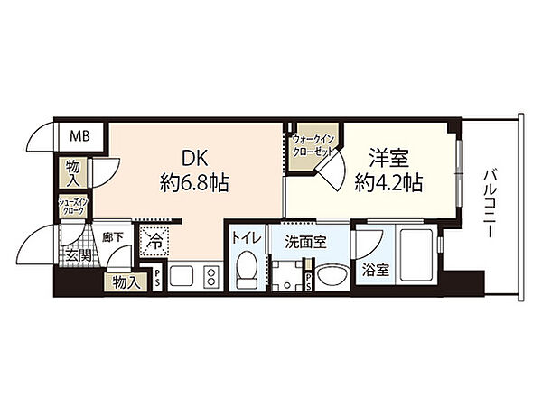 EC広島国泰寺 ｜広島県広島市中区国泰寺町2丁目(賃貸マンション1DK・15階・30.71㎡)の写真 その2