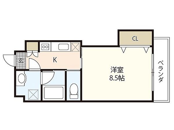 Ｌｕｔｅｌｌａ皆実町 ｜広島県広島市南区皆実町5丁目(賃貸マンション1K・8階・28.44㎡)の写真 その2