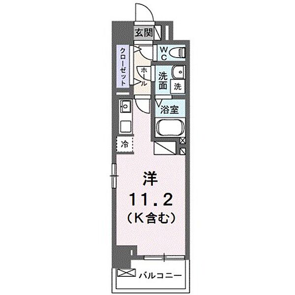 広島県東広島市西条朝日町(賃貸マンション1R・5階・30.98㎡)の写真 その2