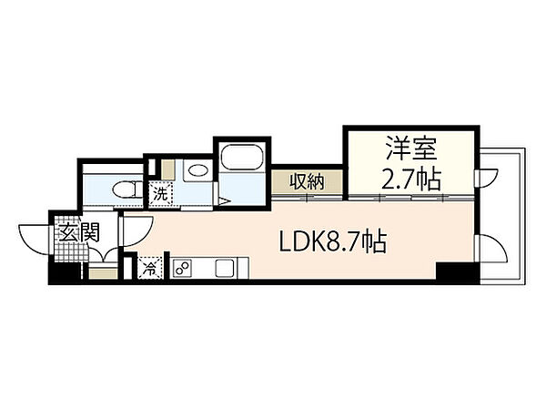 月光舟入川口町 ｜広島県広島市中区舟入川口町(賃貸マンション1LDK・2階・28.28㎡)の写真 その2