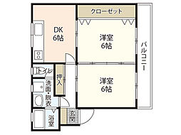 パレファミーユ 2DKの間取図画像