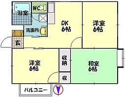 シーサイド金澤 3DKの間取図画像
