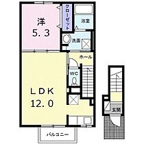 広島県広島市安芸区瀬野5丁目（賃貸アパート1LDK・2階・43.32㎡） その2