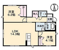 広島県広島市安芸区瀬野西2丁目（賃貸アパート2LDK・1階・56.28㎡） その2