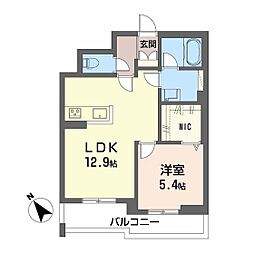 JR山陽本線 広島駅 徒歩17分の賃貸マンション 3階1LDKの間取り