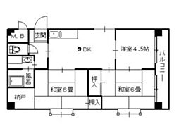 トヨシマビル 3DKの間取図画像