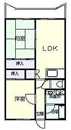 サンプレイス大島 2LDKの間取図画像