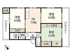 田中ビル 3DKの間取図画像