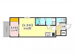 Residential　戸坂駅前 1階1LDKの間取り