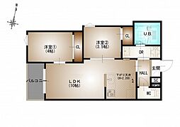 Regalest-F 井口1 1階2LDKの間取り