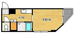 第2コーポみささ 1Kの間取図画像