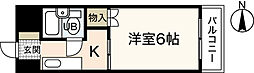 松尾ビル 1Kの間取図画像