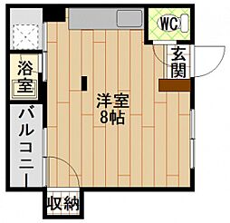 レジデンスコンフォート ワンルームの間取図画像