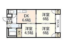 横山ビル 3DKの間取図画像