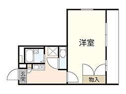 レオパレスマサト 1Kの間取図画像