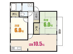 ウィンディア古林 2LDKの間取図画像